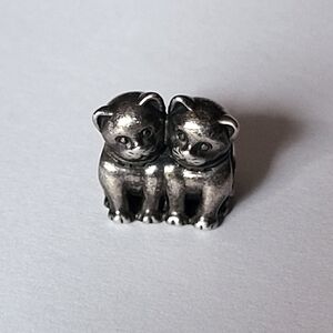 925 Pandora "Purrfect Togeather" Retired Charm